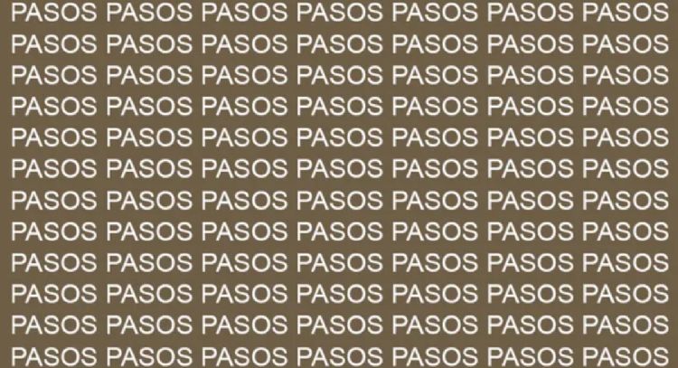 Sólo una mente muy brillante puede encontrar la palabra 'PASAS' en menos de 5 segundos