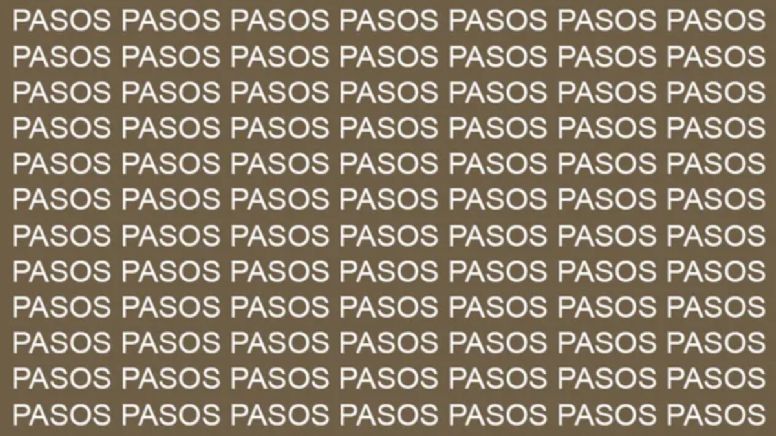 Sólo una mente muy brillante puede encontrar la palabra 'PASAS' en menos de 5 segundos