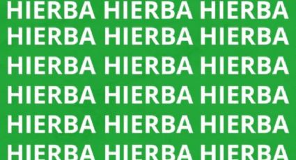 Solo una persona muy inteligente puede encontrar la palabra 'Hierva' en menos de 10 segundos