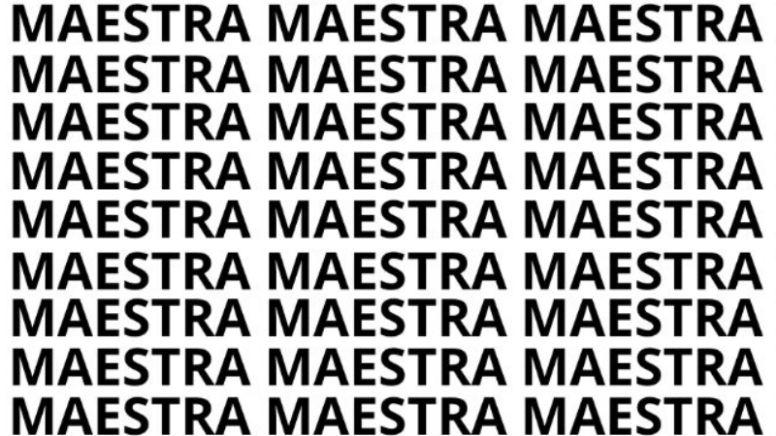 Sólo una persona con vista de halcón puede encontrar la palabra 'MAESTRO' en menos de 10 segundos
