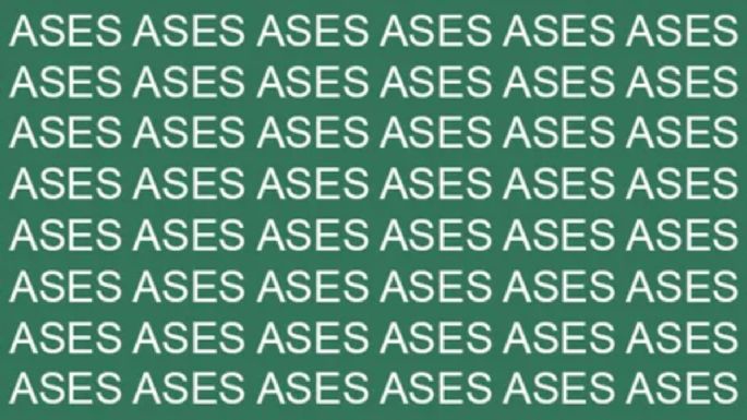 Solo una mente muy brillante puede encontrar la palabra 'ASEO' en menos de 10 segundos
