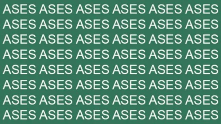 Solo una mente muy brillante puede encontrar la palabra 'ASEO' en menos de 10 segundos