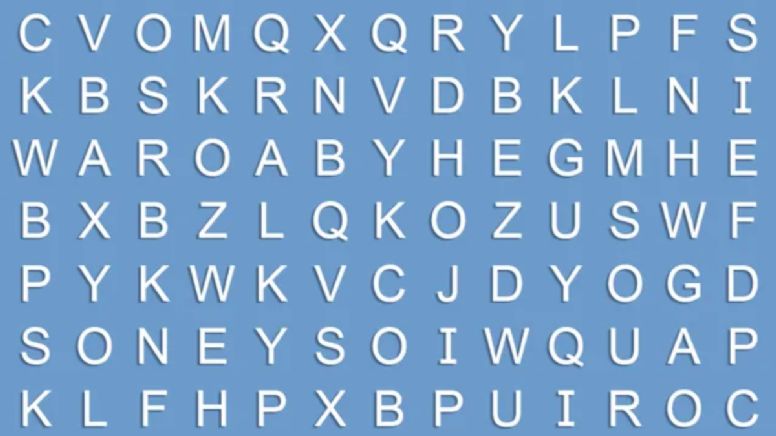 Sólo una vista de halcón puede encontrar la palabra 'Orilla' en menos de 5 segundos