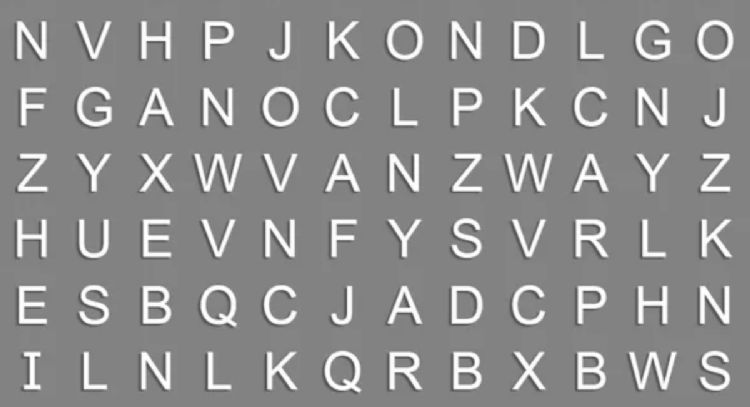 Sólo la mente de un verdadero maestro puede encontrar la palabra 'Reloj' en menos de 5 segundos