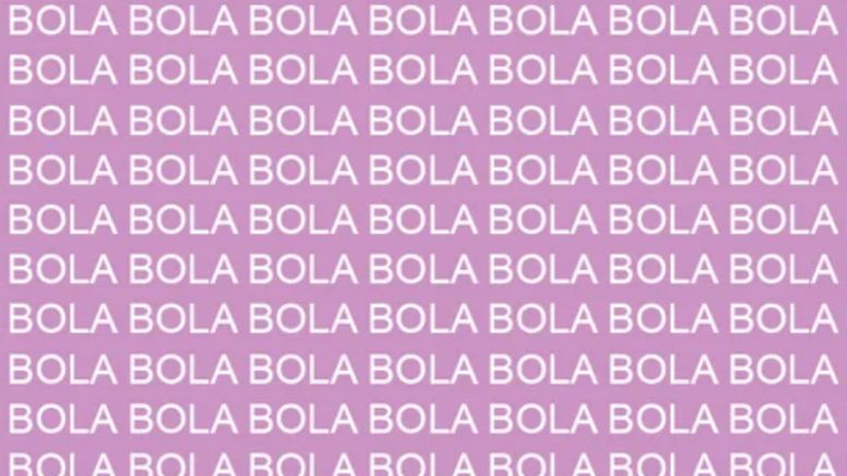 Sólo la mente de alguien muy listo puede encontrar la palabra 'HOLA' en menos de 10 segundos