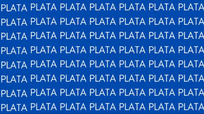 Solo una vista de halcón puede encontrar la palabra 'Plata' en menos de 10 segundos