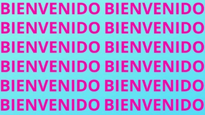 Solo una mente prodigiosa puede encontrar la palabra 'Bienvenida' en menos de 10 segundos