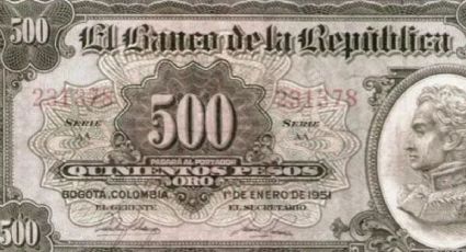 Entregan hasta 64 millones de pesos por este billete colombiano de 500 pesos