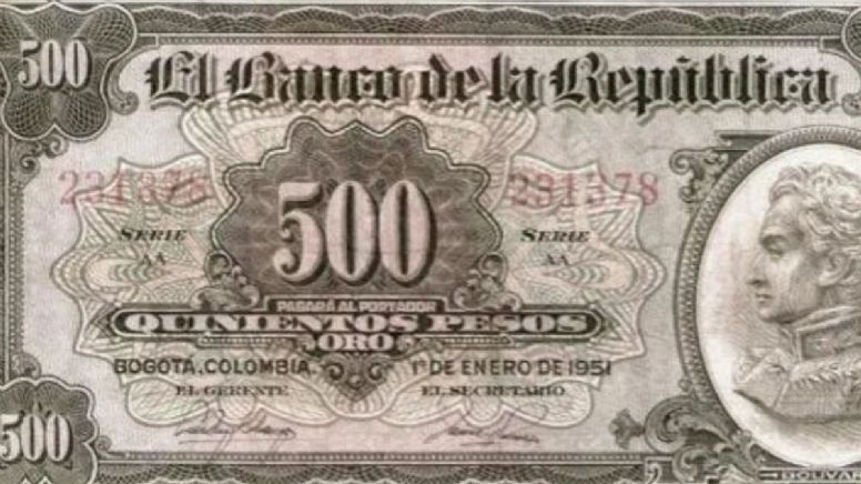 Entregan hasta 64 millones de pesos por este billete colombiano de 500 pesos