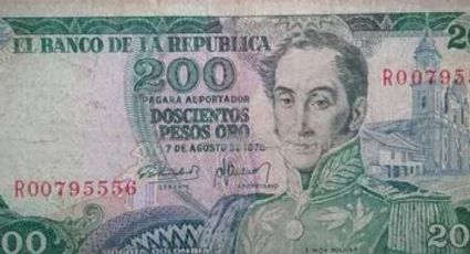 Entregan hasta $88,000 por este billete colombiano de 200 pesos