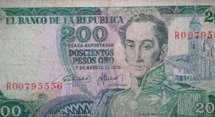 Entregan hasta $88,000 por este billete colombiano de 200 pesos