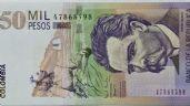 Foto ilustrativa de la nota titulada Ofrecen hasta $150,000 por este billete colombiano de 50 mil pesos