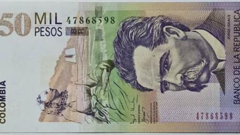 Ofrecen hasta $150,000 por este billete colombiano de 50 mil pesos