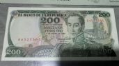 Foto ilustrativa de la nota titulada Entregan hasta $190.000 por este billete colombiano de 200 pesos oro