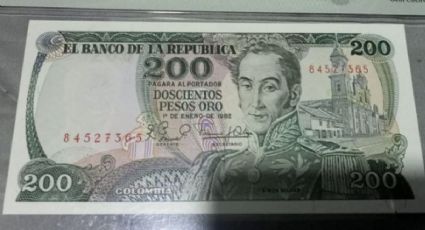 Entregan hasta $190.000 por este billete colombiano de 200 pesos oro