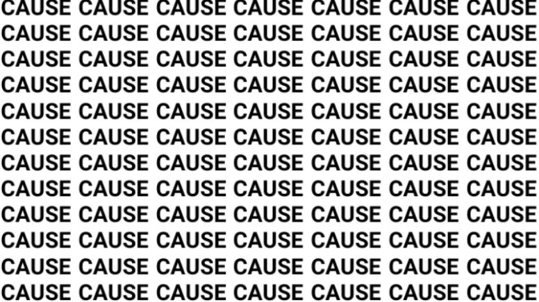 Sólo la mente de alguien muy listo puede encontrar la palabra 'Cauce' en menos de 5 segundos