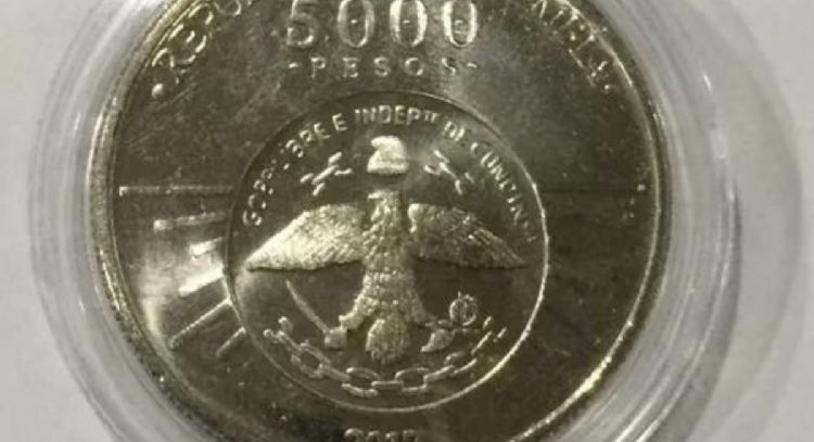 Entregan hasta $125.000 por esta moneda colombiana de 5,000 pesos