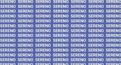 Sólo una mente extraordinaria puede encontrar la palabra 'Serena' en menos de 5 segundos