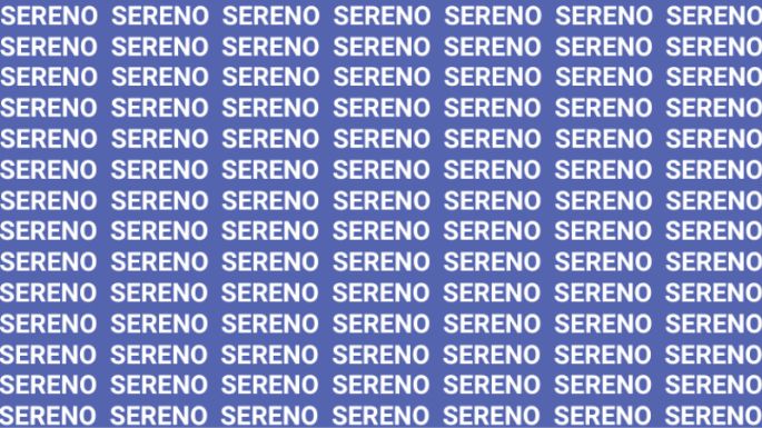 Sólo una mente extraordinaria puede encontrar la palabra 'Serena' en menos de 5 segundos