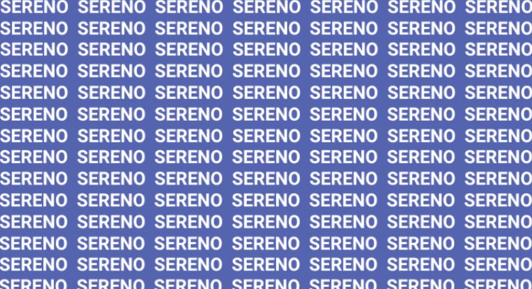 Sólo una mente extraordinaria puede encontrar la palabra 'Serena' en menos de 5 segundos