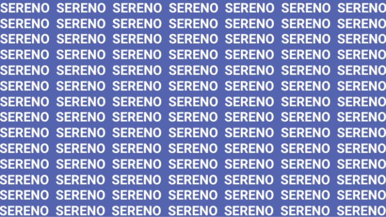 Sólo una mente extraordinaria puede encontrar la palabra 'Serena' en menos de 5 segundos