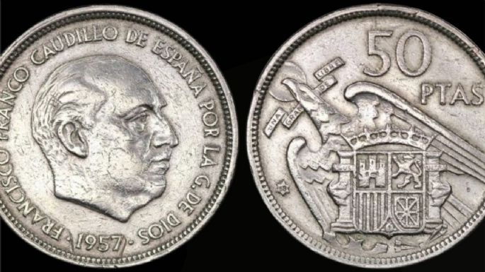 Entregan más de 15,000 euros por esta moneda de 50 pesetas