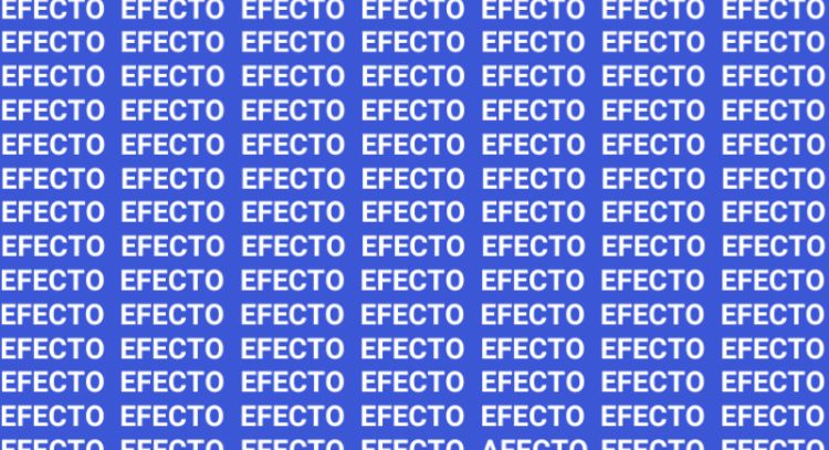 Solo una vista privilegiada puede encontrar la palabra "AFECTO" en menos de 10 segundos