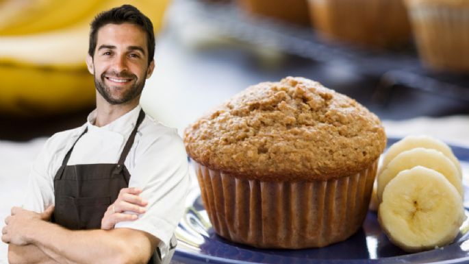 Muffins de banano, aprende a hacer esta sencilla receta en la 'air fryer' en solo 4 pasos