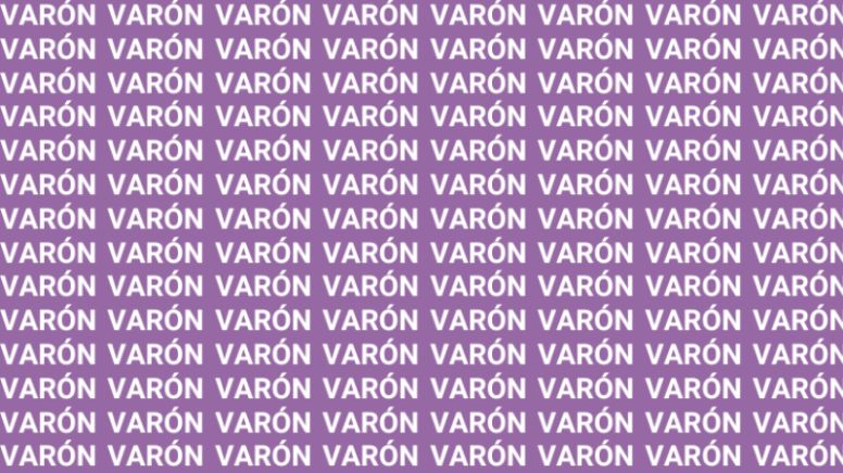 Sólo la mente de un genio puede encontrar la palabra 'Barón' en menos de 10 segundos