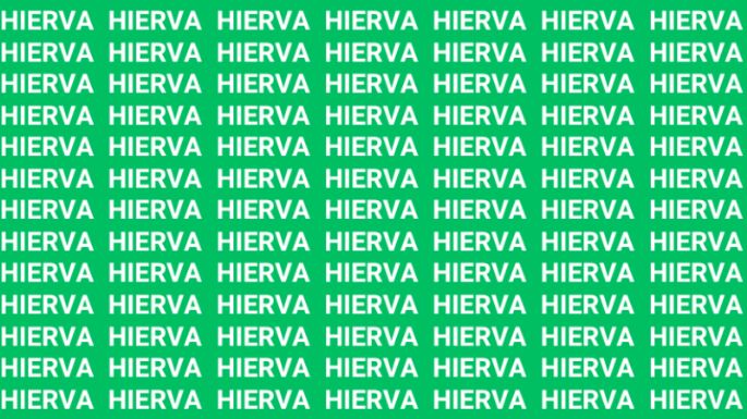 Sólo una mente muy brillante puede encontrar la palabra 'Hierba' en menos de 10 segundos