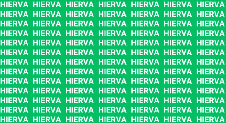 Sólo una mente muy brillante puede encontrar la palabra 'Hierba' en menos de 10 segundos