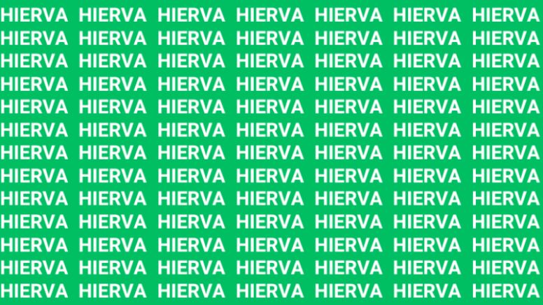 Sólo una mente muy brillante puede encontrar la palabra 'Hierba' en menos de 10 segundos