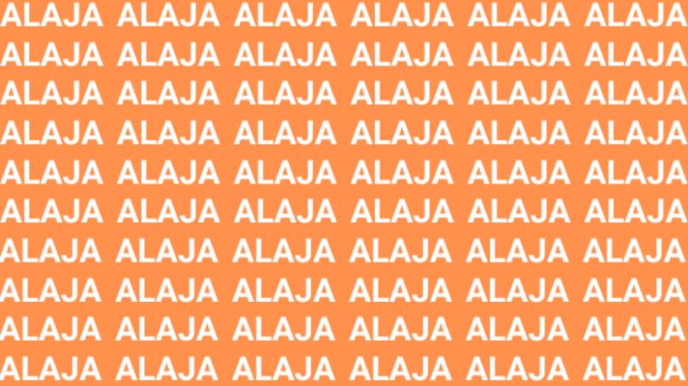 Solo una persona con vista de águila puede encontrar la palabra 'Alaba' en menos de 10 segundos