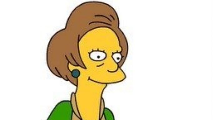 Toma asiento antes de ver cómo luciría Edna de 'Los Simpson' si fuera humana, según la Inteligencia Artificial