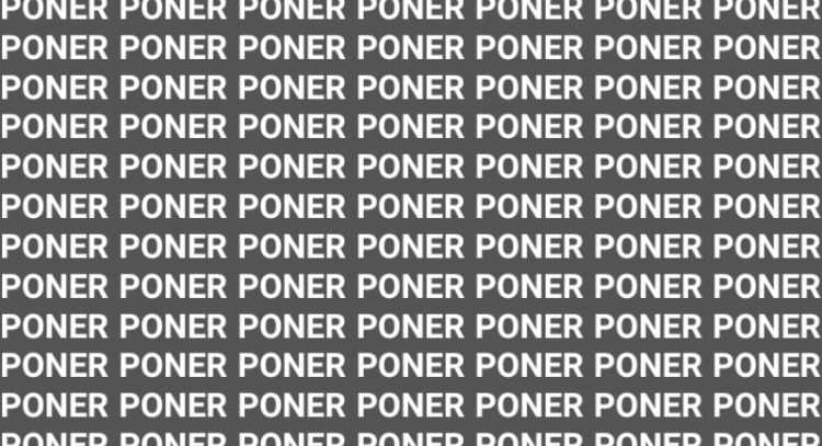 Sólo la mente de un maestro puede encontrar la palabra 'Poder' en menos de 10 segundos