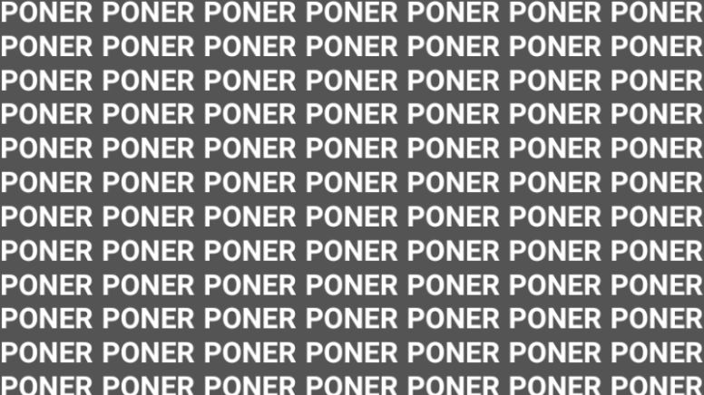 Sólo la mente de un maestro puede encontrar la palabra 'Poder' en menos de 10 segundos