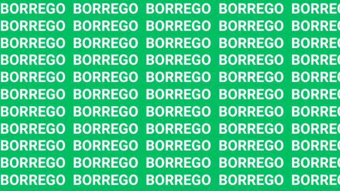 Solo alguien con una vista prodigiosa puede encontrar la palabra 'Borcego' en menos de 10 segundos