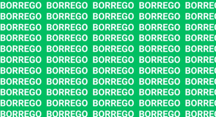 Solo alguien con una vista prodigiosa puede encontrar la palabra 'Borcego' en menos de 10 segundos
