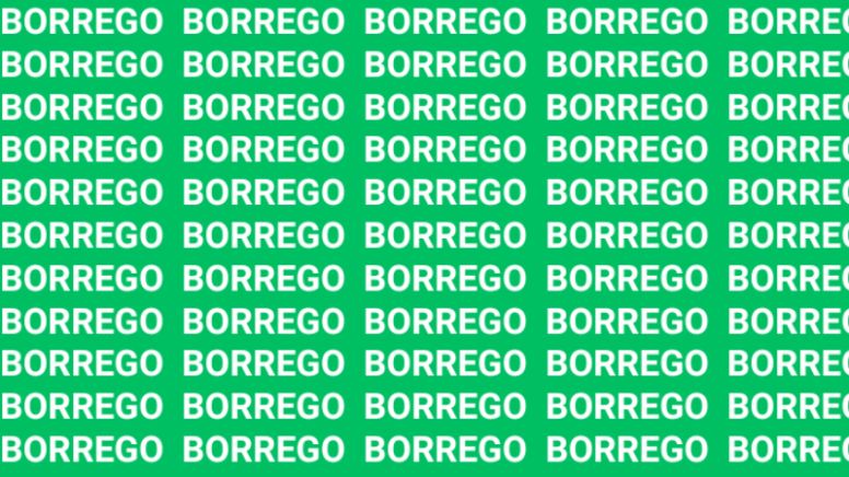 Solo alguien con una vista prodigiosa puede encontrar la palabra 'Borcego' en menos de 10 segundos