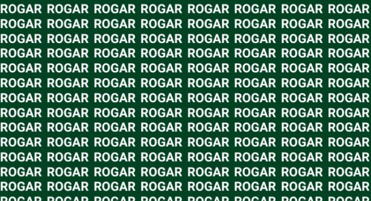 Sólo la mente de alguien muy listo puede encontrar la palabra 'ROBAR' en menos de 10 segundos