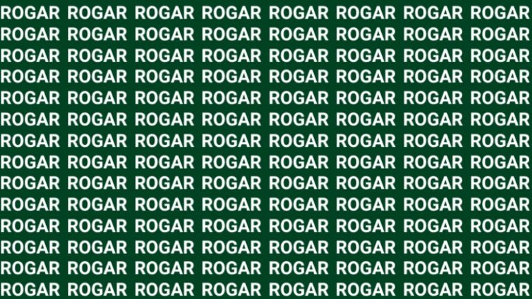 Sólo la mente de alguien muy listo puede encontrar la palabra 'ROBAR' en menos de 10 segundos