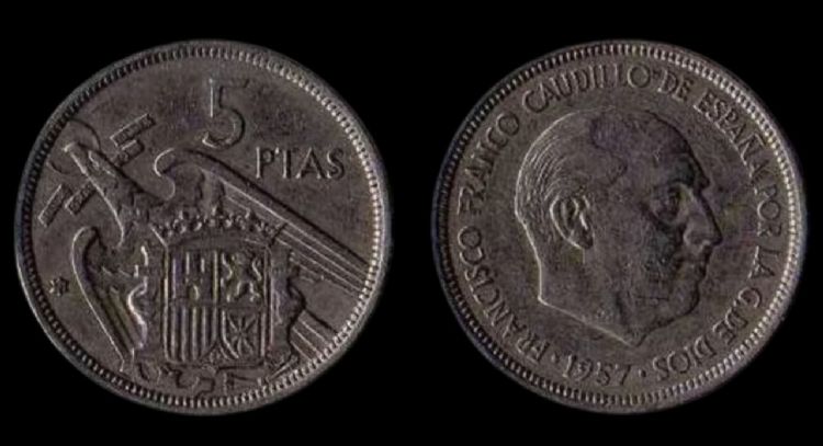 Entregan hasta 100,000 euros por esta moneda de 5 pesetas con 1 error