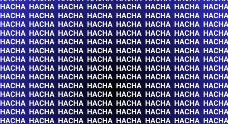 Sólo una mente muy ágil puede encontrar la palabra 'RACHA' en menos de 10 segundos
