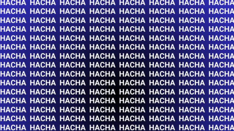 Sólo una mente muy ágil puede encontrar la palabra 'RACHA' en menos de 10 segundos