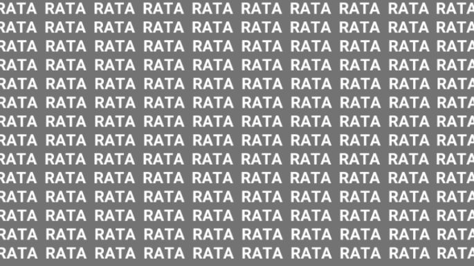 Sólo una mente muy brillante puede encontrar la palabra 'BATA' en menos de 10 segundos