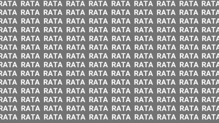 Sólo una mente muy brillante puede encontrar la palabra 'BATA' en menos de 10 segundos