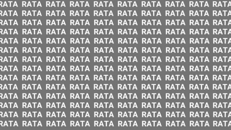 Sólo una mente muy brillante puede encontrar la palabra 'BATA' en menos de 10 segundos