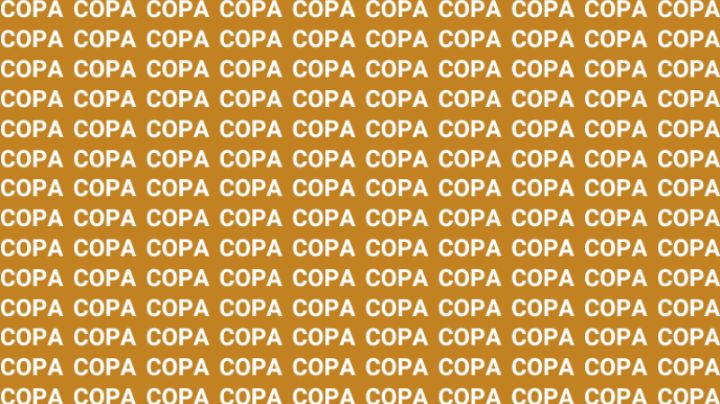 Sólo la mente de un maestro puede encontrar la palabra 'COPO' en menos de 10 segundos