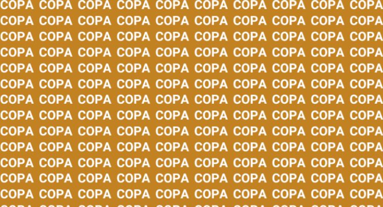 Sólo la mente de un maestro puede encontrar la palabra 'COPO' en menos de 10 segundos
