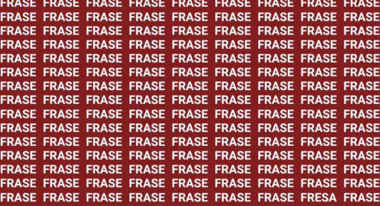 Solo la mente de un genio puede encontrar la palabra 'FRESA' en menos de 10 segundos